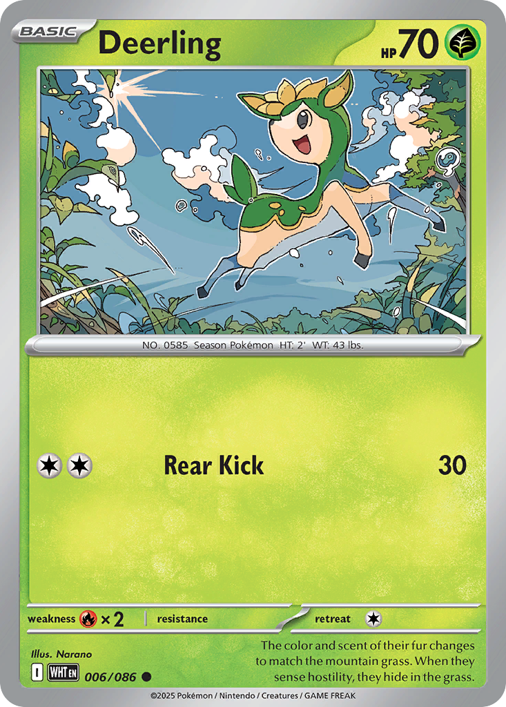 Deerling — White Flare card #6 full image