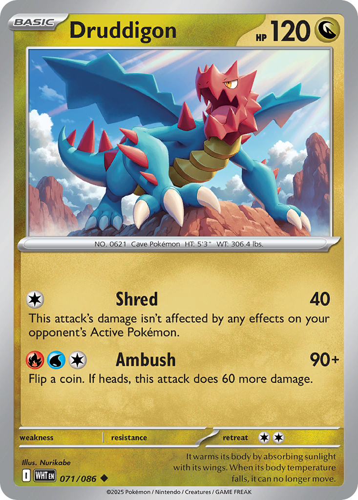 Druddigon — White Flare card #71 full image