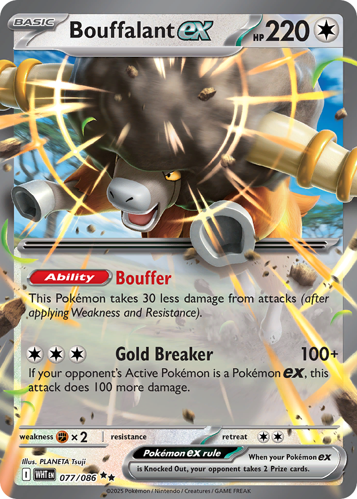 Bouffalant ex — White Flare card #77 full image