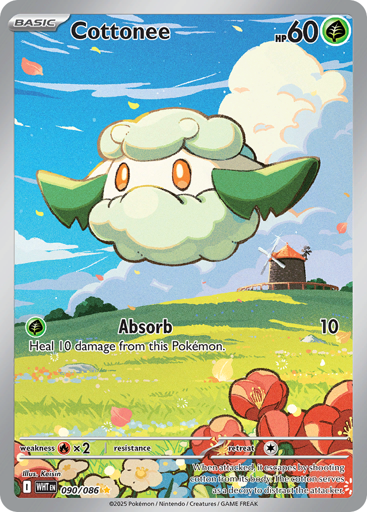 Cottonee — White Flare card #90 full image