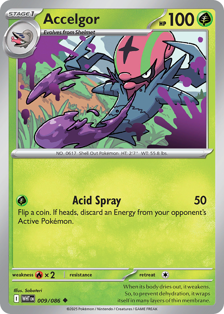 Accelgor — White Flare card #9 full image
