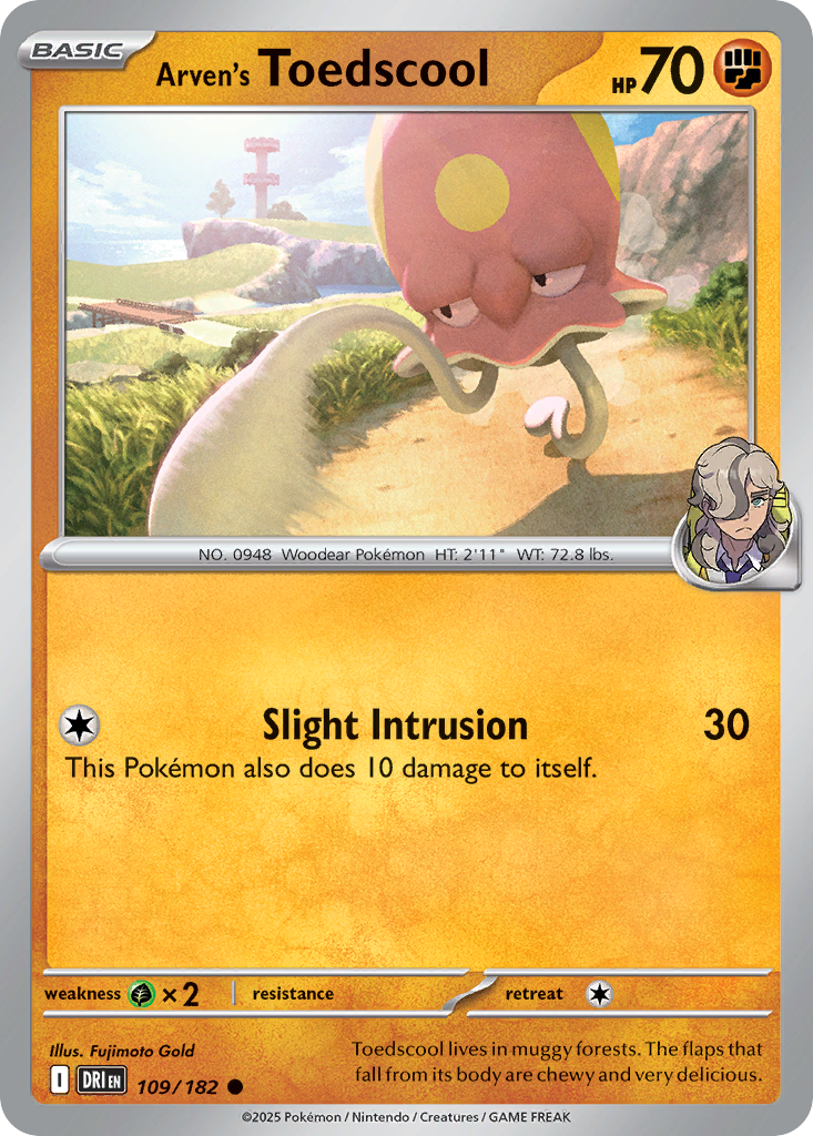 Arven's Toedscool — Destined Rivals card #109 full image