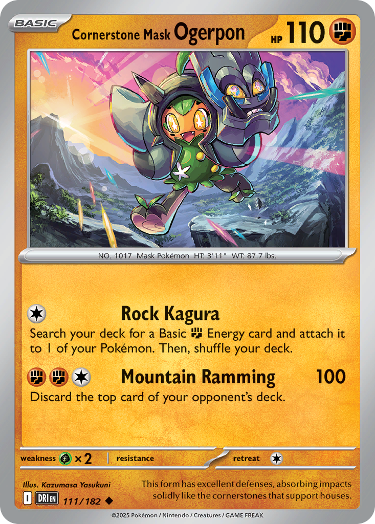 Cornerstone Mask Ogerpon — Destined Rivals card #111 full image