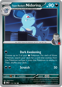 Team Rocket's Nidorina — Destined Rivals #115