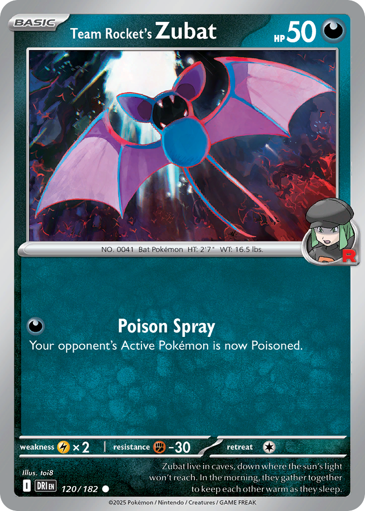 Team Rocket's Zubat — Destined Rivals card #120 full image