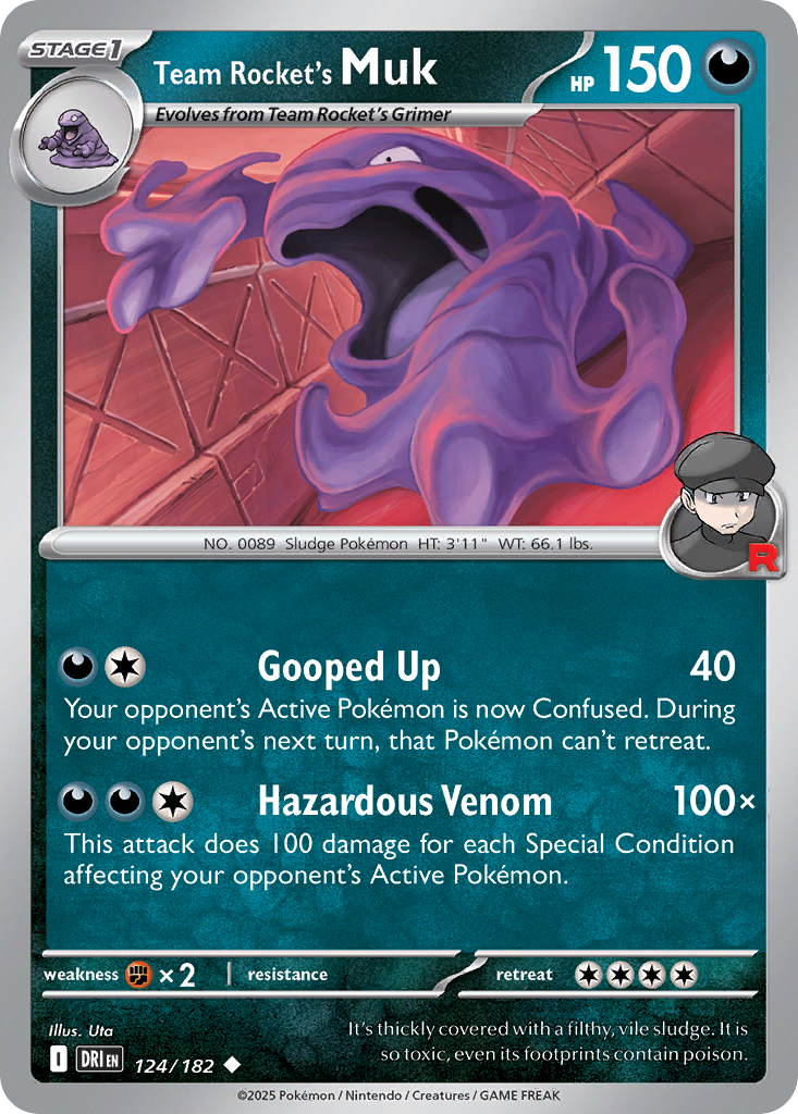 Team Rocket's Muk — Destined Rivals card #124 full image