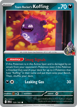 Team Rocket's Koffing — Destined Rivals #125