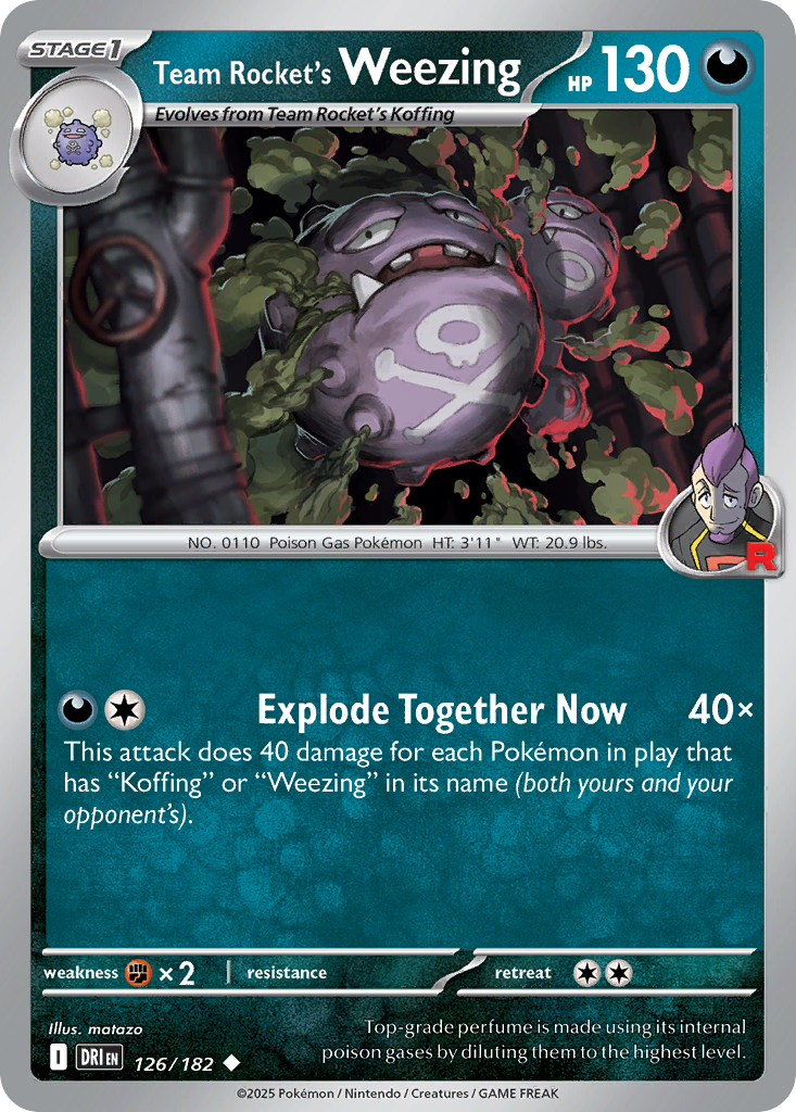 Team Rocket's Weezing — Destined Rivals card #126 full image
