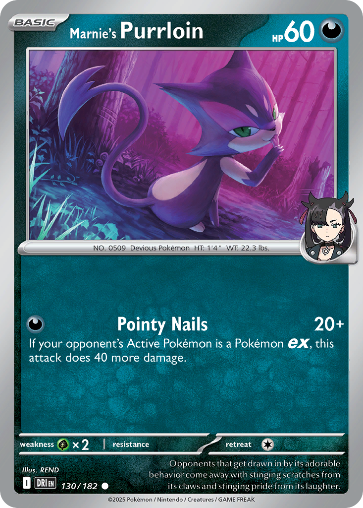 Marnie's Purrloin — Destined Rivals card #130 full image