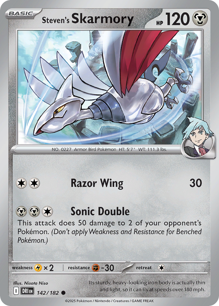 Steven's Skarmory — Destined Rivals card #142 full image