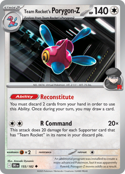 Team Rocket's Porygon-Z — Destined Rivals #155