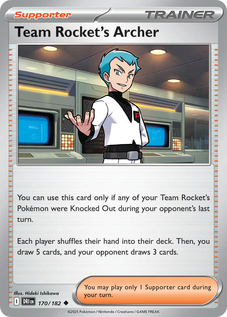 Team Rocket's Archer — Destined Rivals card #170 full image
