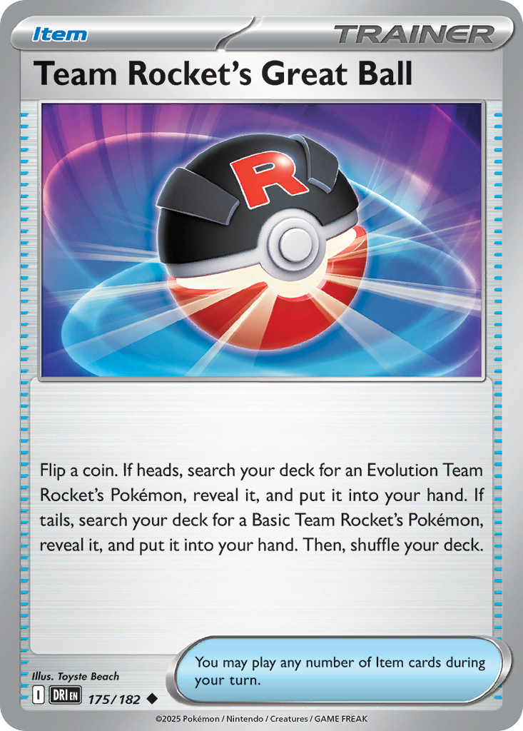 Team Rocket's Great Ball — Destined Rivals card #175 full image