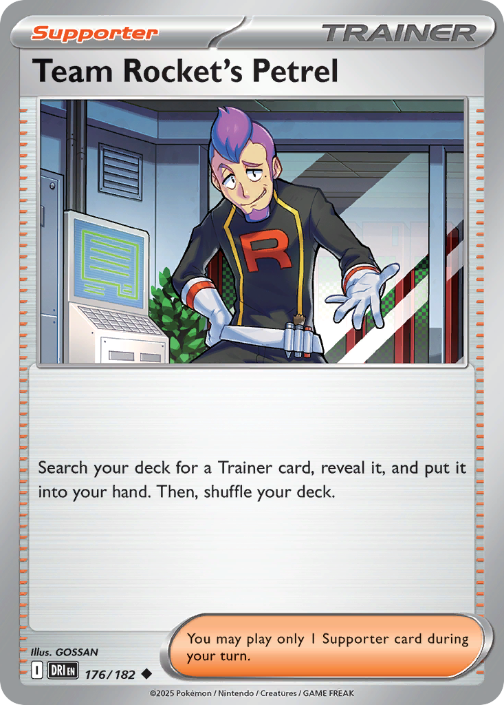 Team Rocket's Petrel — Destined Rivals card #176 full image