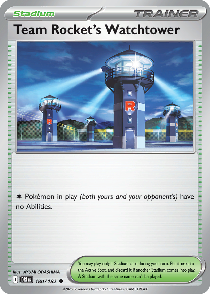 Team Rocket's Watchtower — Destined Rivals card #180 full image