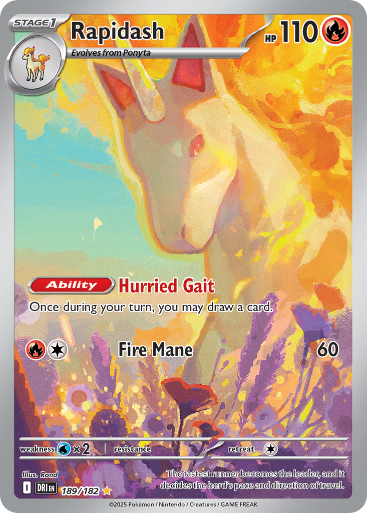 Rapidash — Destined Rivals card #189 full image