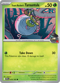 Team Rocket's Tarountula — Destined Rivals #19