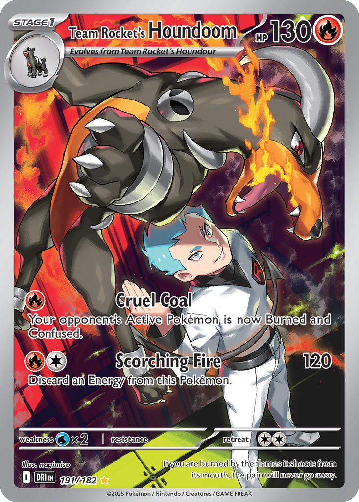 Team Rocket's Houndoom — Destined Rivals card #191 full image