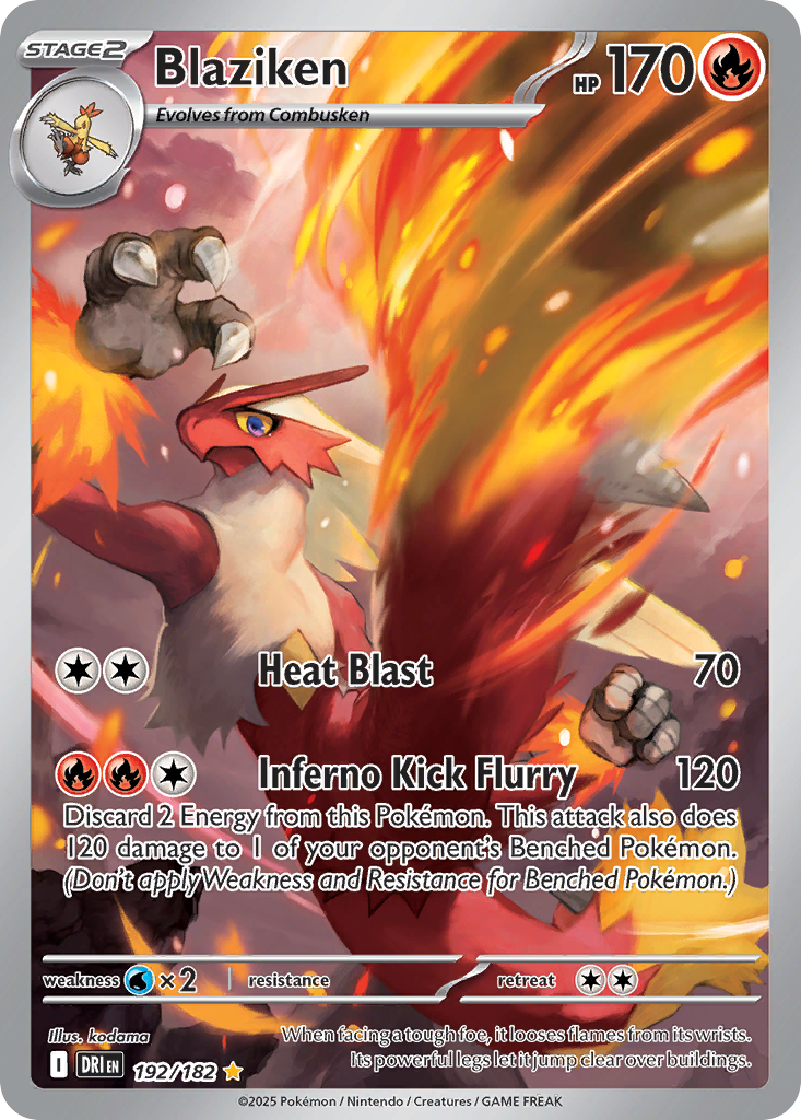 Blaziken — Destined Rivals card #192 full image