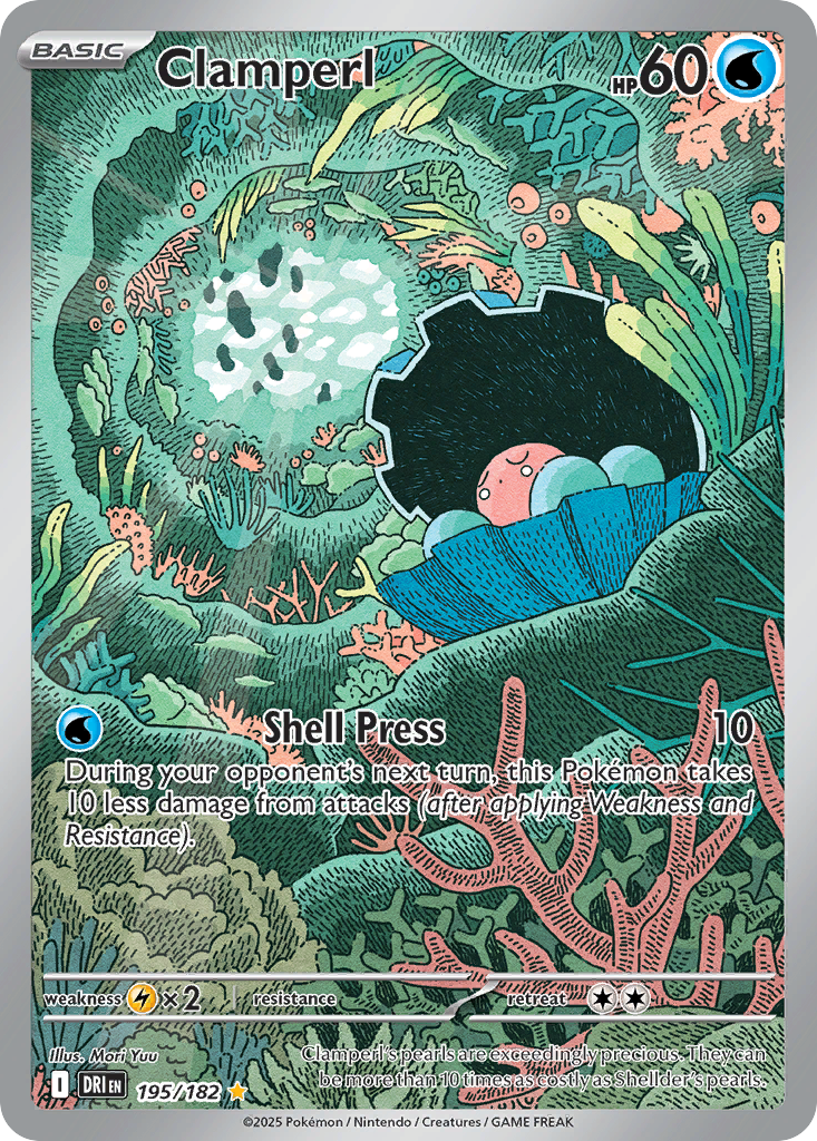 Clamperl — Destined Rivals card #195 full image