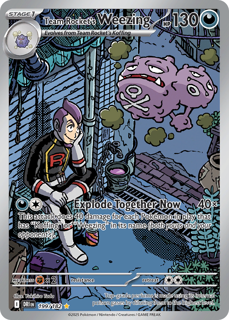 Team Rocket's Weezing — Destined Rivals card #199 full image