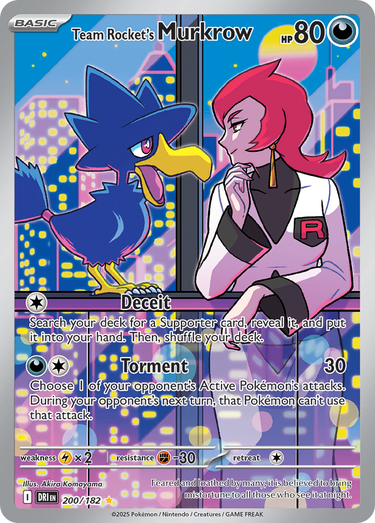 Team Rocket's Murkrow — Destined Rivals card #200 full image