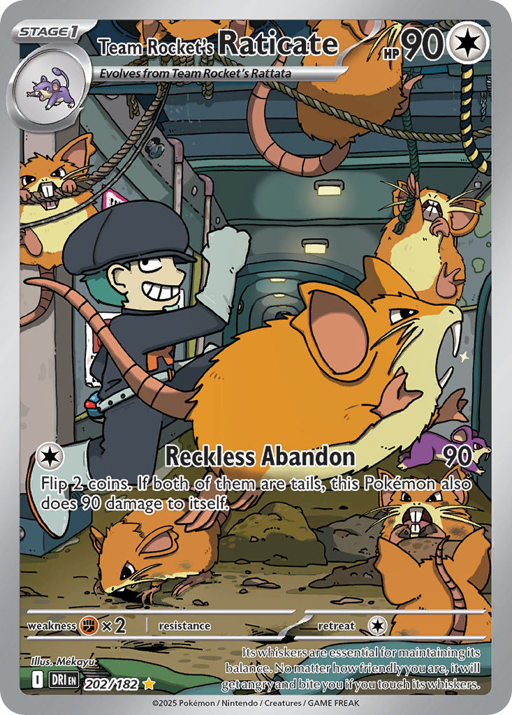 Team Rocket's Raticate — Destined Rivals card #202 full image