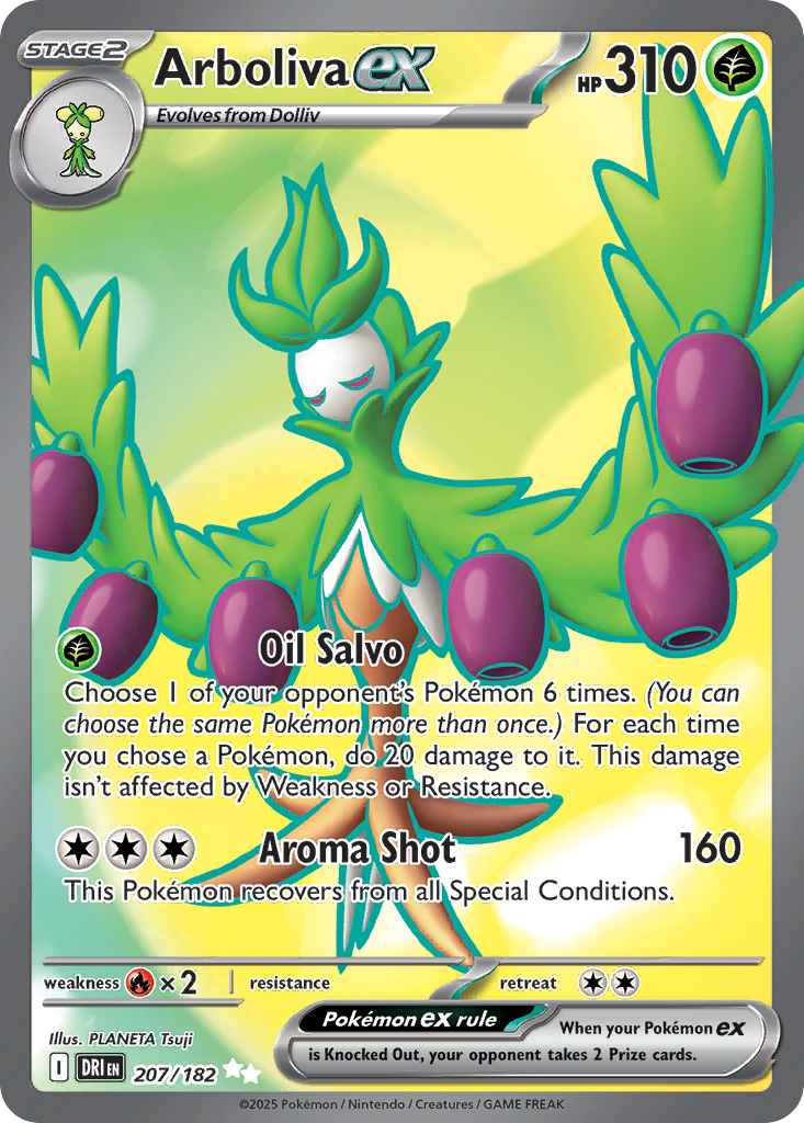 Arboliva ex — Destined Rivals card #207 full image