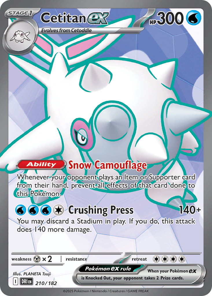 Cetitan ex — Destined Rivals card #210 full image