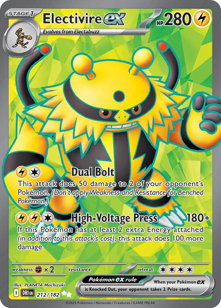Electivire ex — Destined Rivals card #212 full image