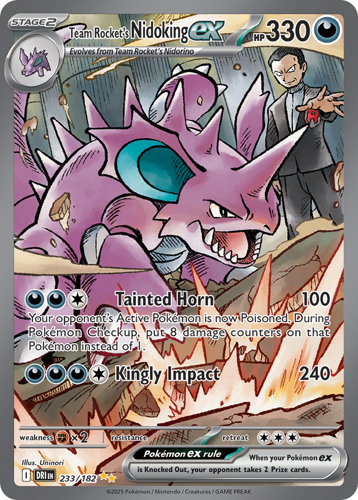 Team Rocket's Nidoking ex — Destined Rivals card #233 full image