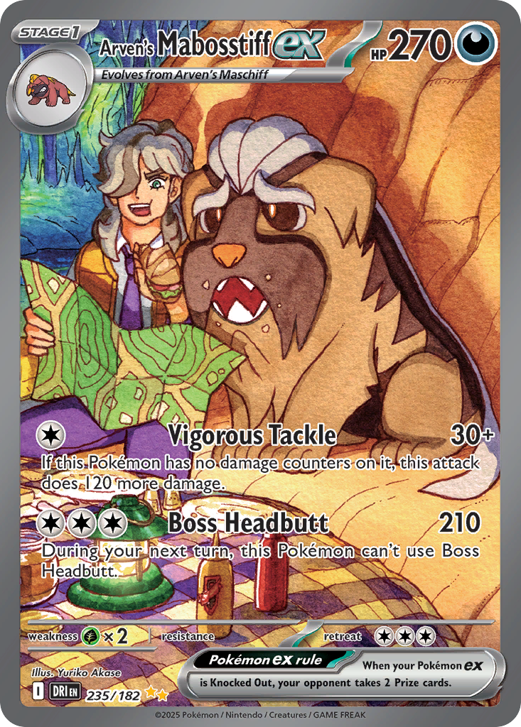 Arven's Mabosstiff ex — Destined Rivals card #235 full image