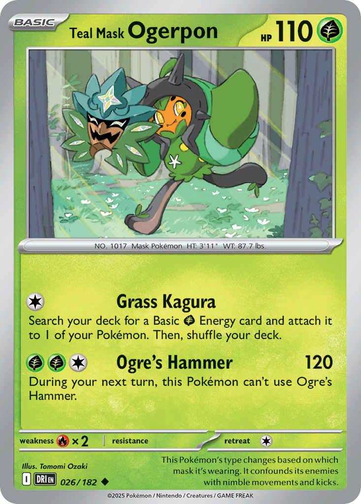 Teal Mask Ogerpon — Destined Rivals card #26 full image