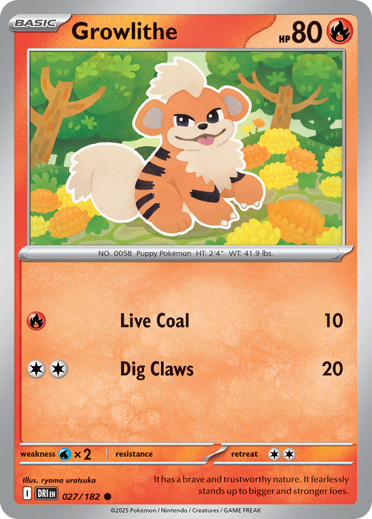 Growlithe — Destined Rivals card #27 full image