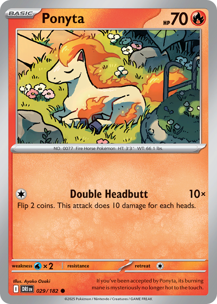 Ponyta — Destined Rivals card #29 full image