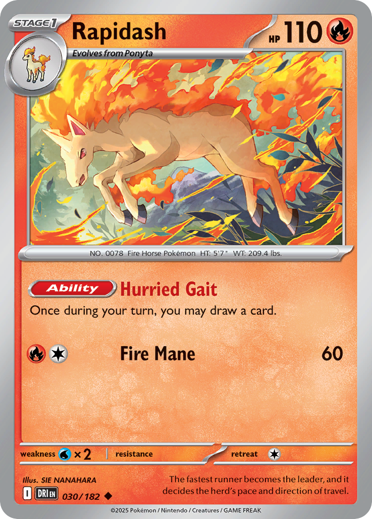 Rapidash — Destined Rivals card #30 full image