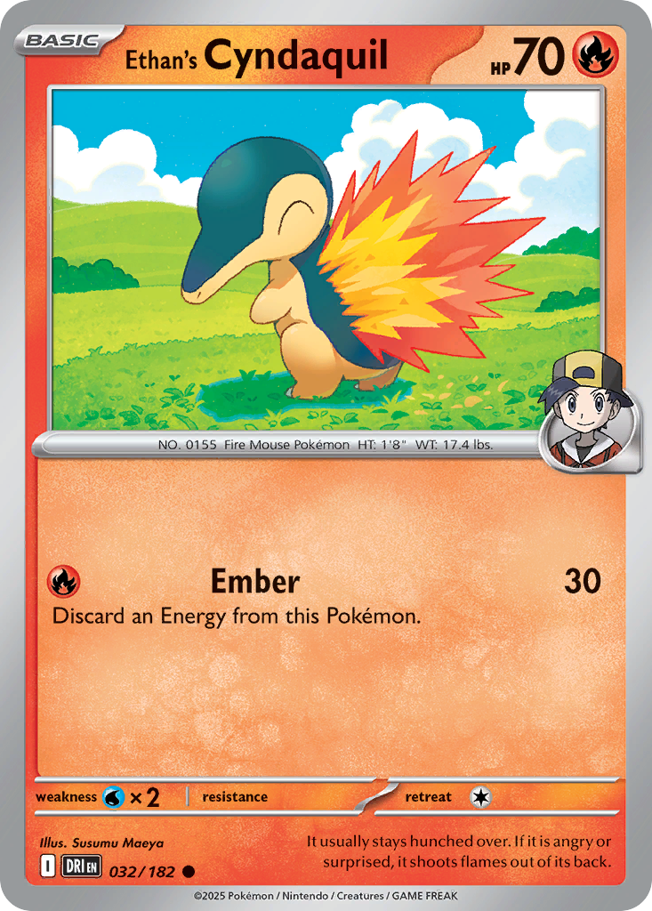 Ethan's Cyndaquil — Destined Rivals card #32 full image