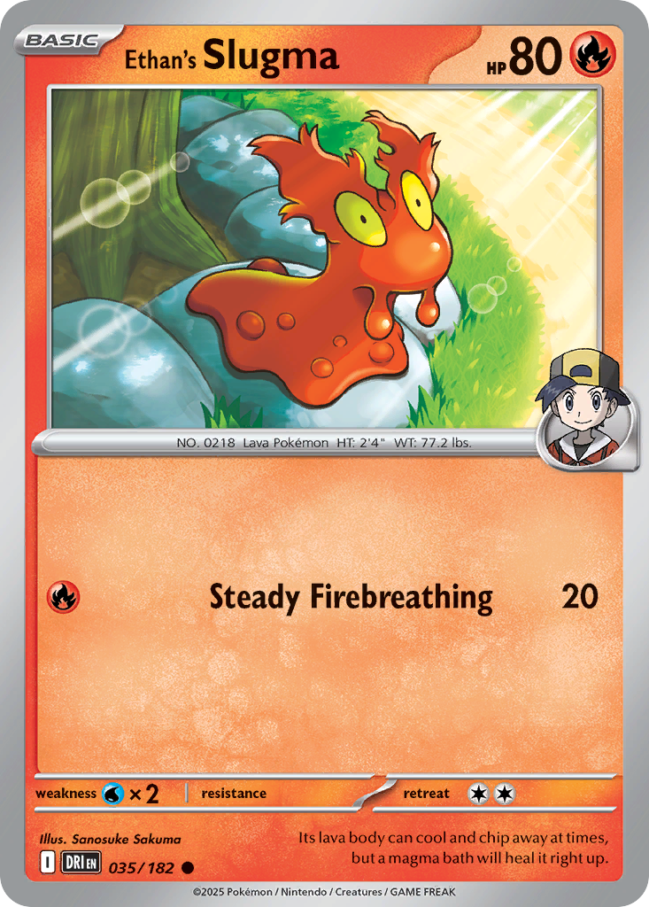 Ethan's Slugma — Destined Rivals card #35 full image