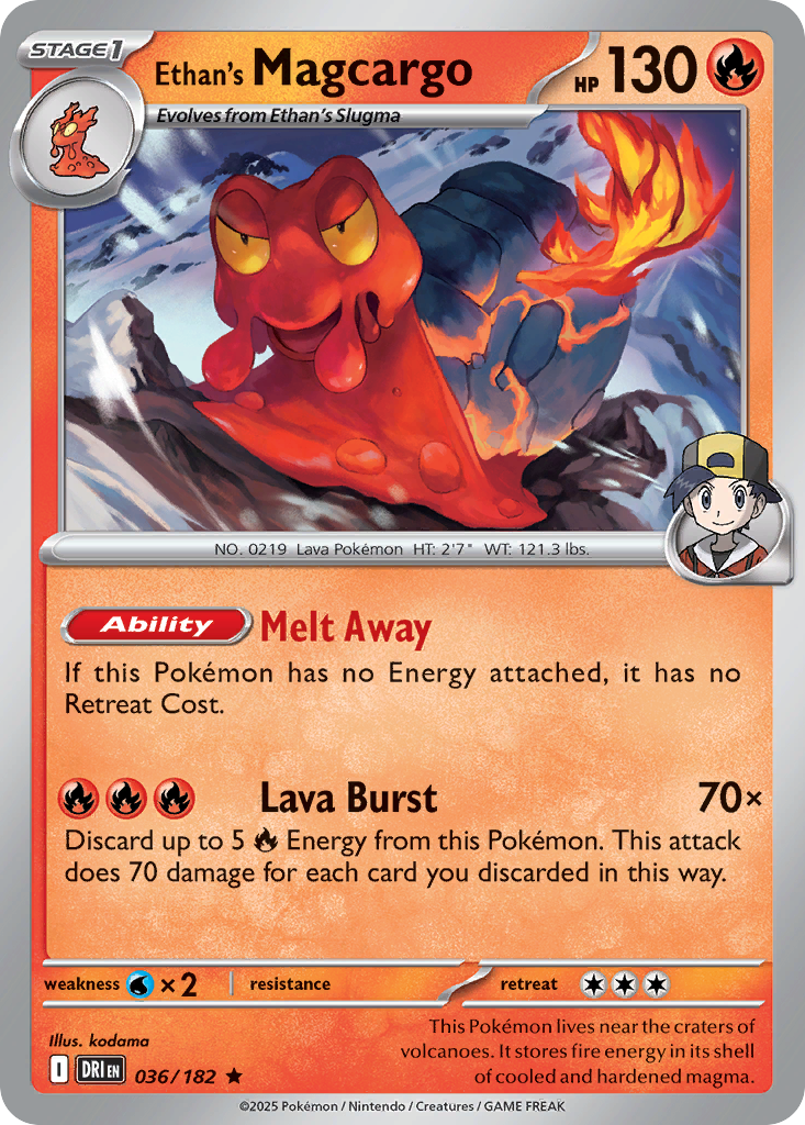Ethan's Magcargo — Destined Rivals card #36 full image