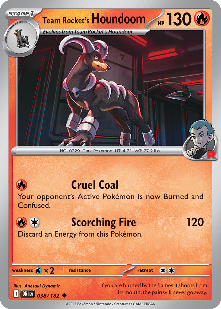 Team Rocket's Houndoom — Destined Rivals card #38 full image