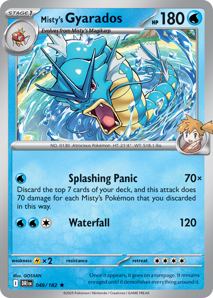 Misty's Gyarados — Destined Rivals card #49 full image