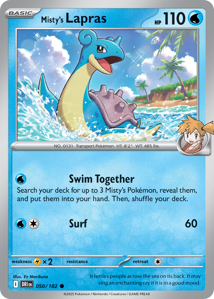 Misty's Lapras — Destined Rivals card #50 full image