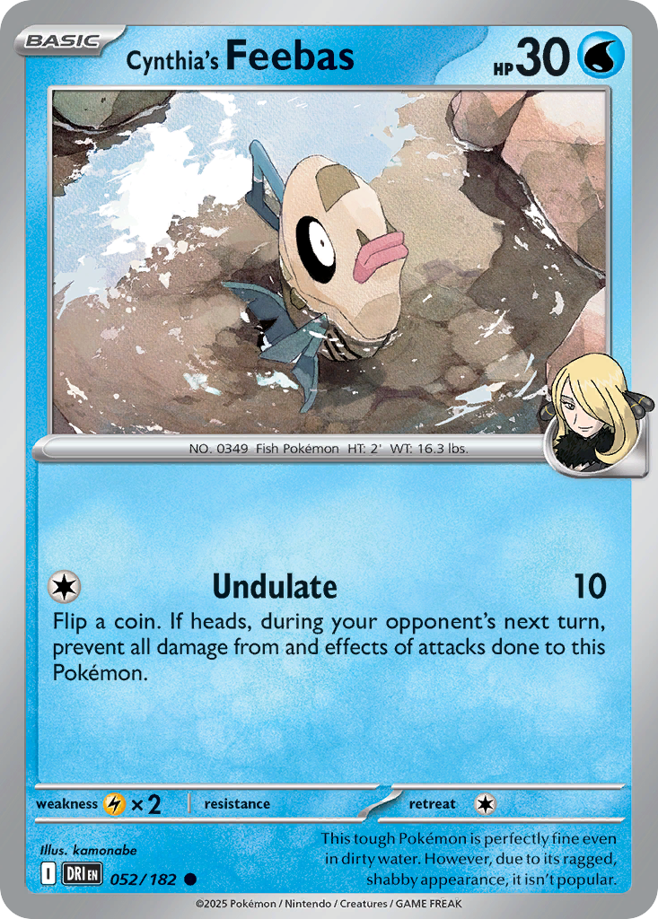 Cynthia's Feebas — Destined Rivals card #52 full image