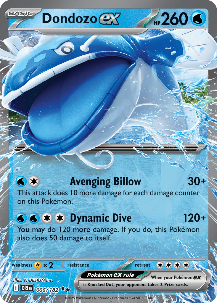 Dondozo ex — Destined Rivals card #66 full image