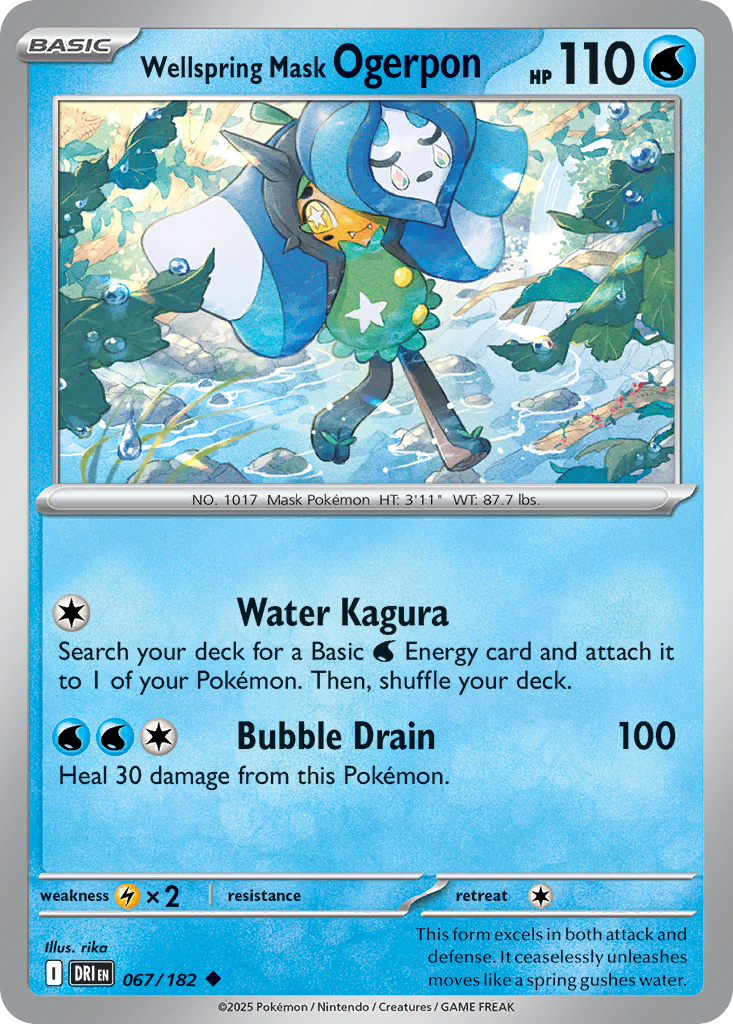 Wellspring Mask Ogerpon — Destined Rivals card #67 full image