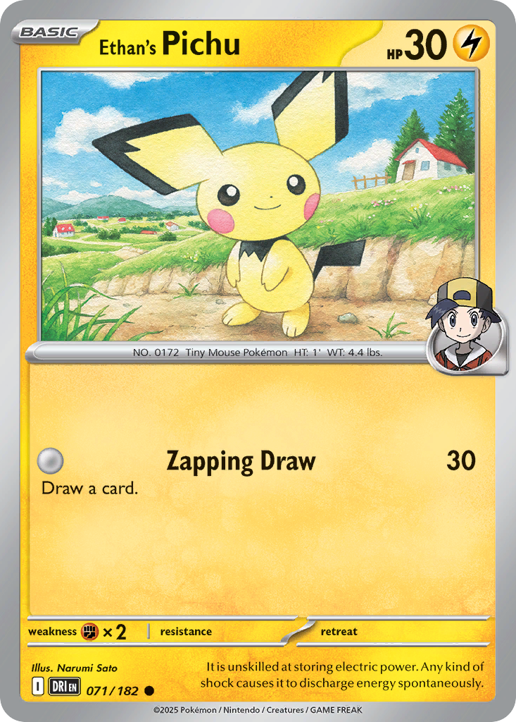 Ethan's Pichu — Destined Rivals card #71 full image