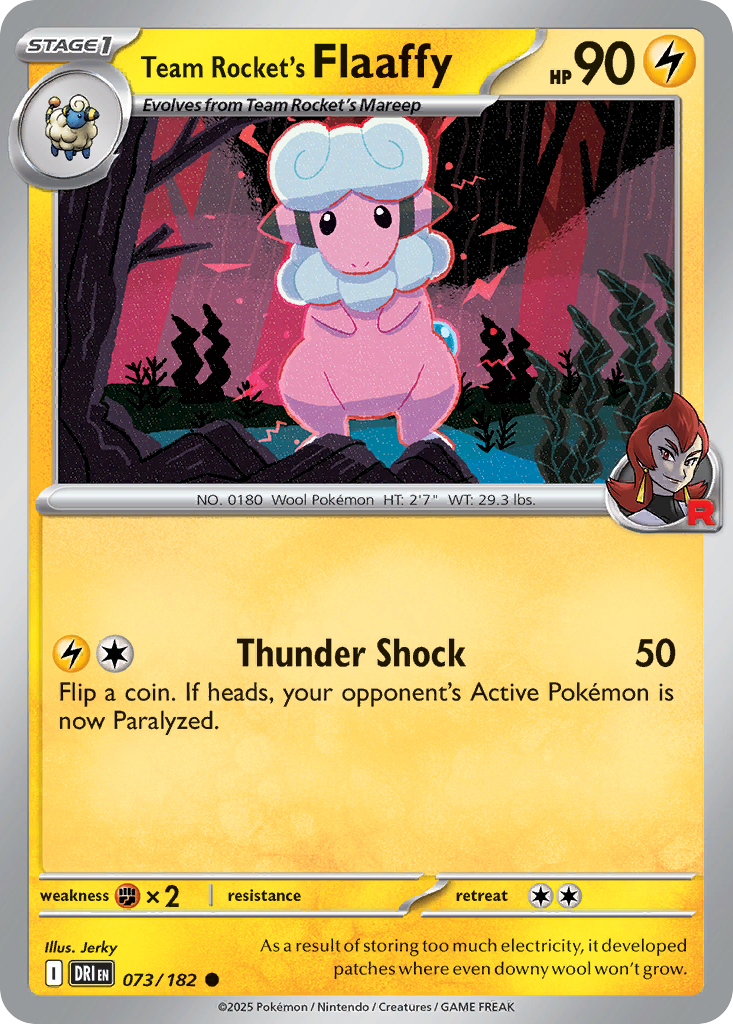 Team Rocket's Flaaffy — Destined Rivals card #73 full image