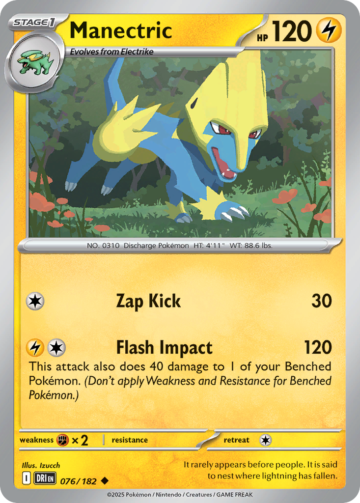 Manectric — Destined Rivals card #76 full image