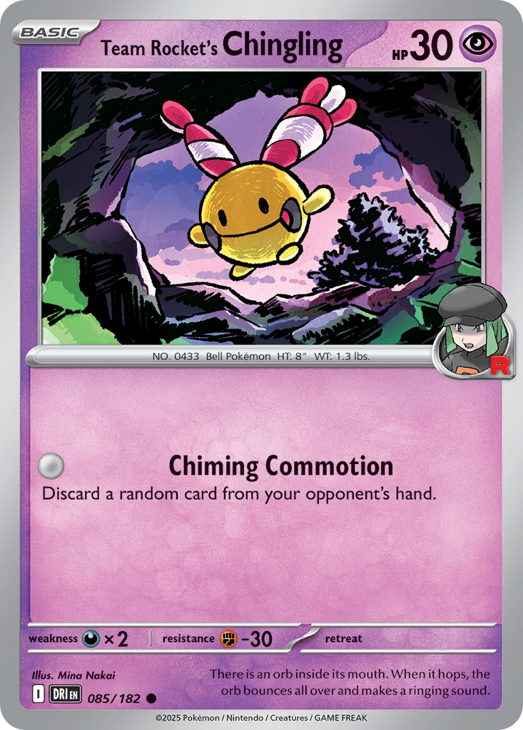 Team Rocket's Chingling — Destined Rivals card #85 full image