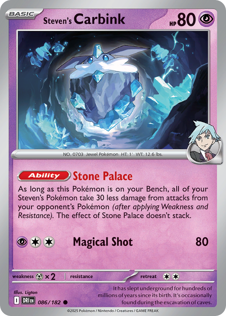 Steven's Carbink — Destined Rivals card #86 full image